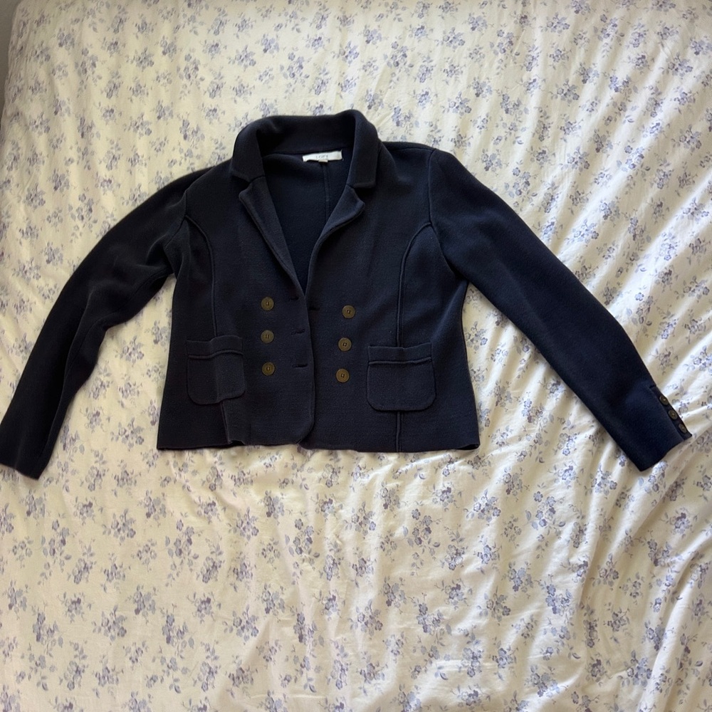Navy Double-Breasted Blazer